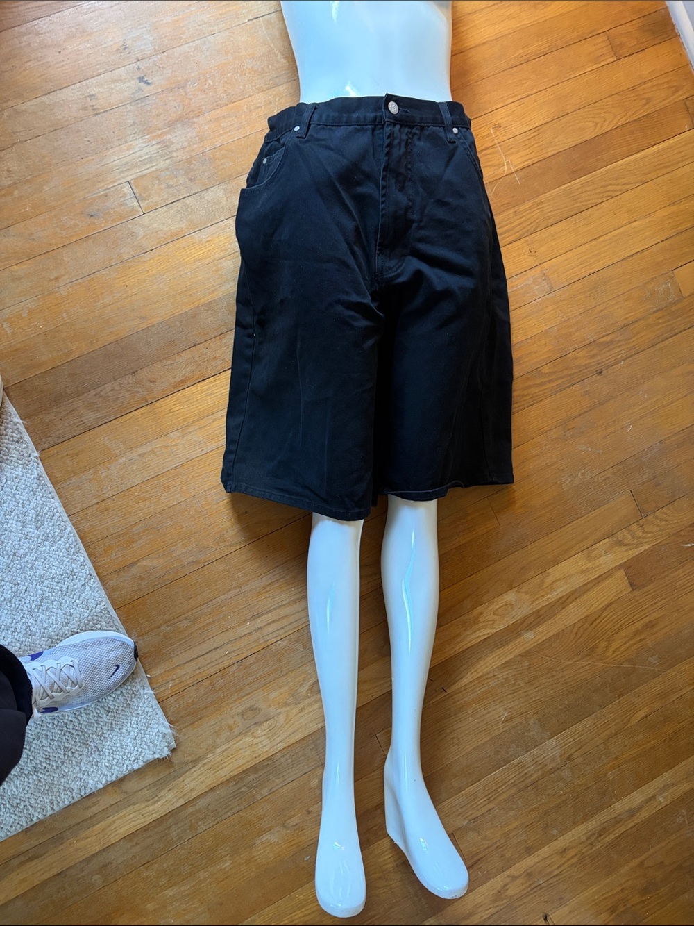 Men's Black Denim Jean Shorts — Relaxed Casual Fit
